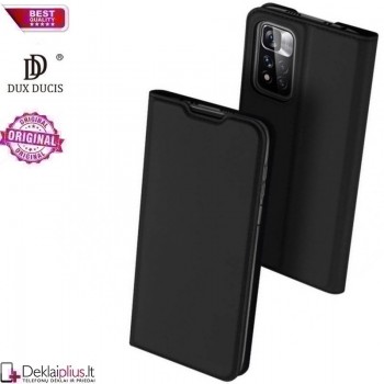 Dux Ducis dirbtinės odos viršelis - juodas (Xiaomi Redmi Note 11 Pro/11 Pro Plus)